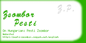 zsombor pesti business card